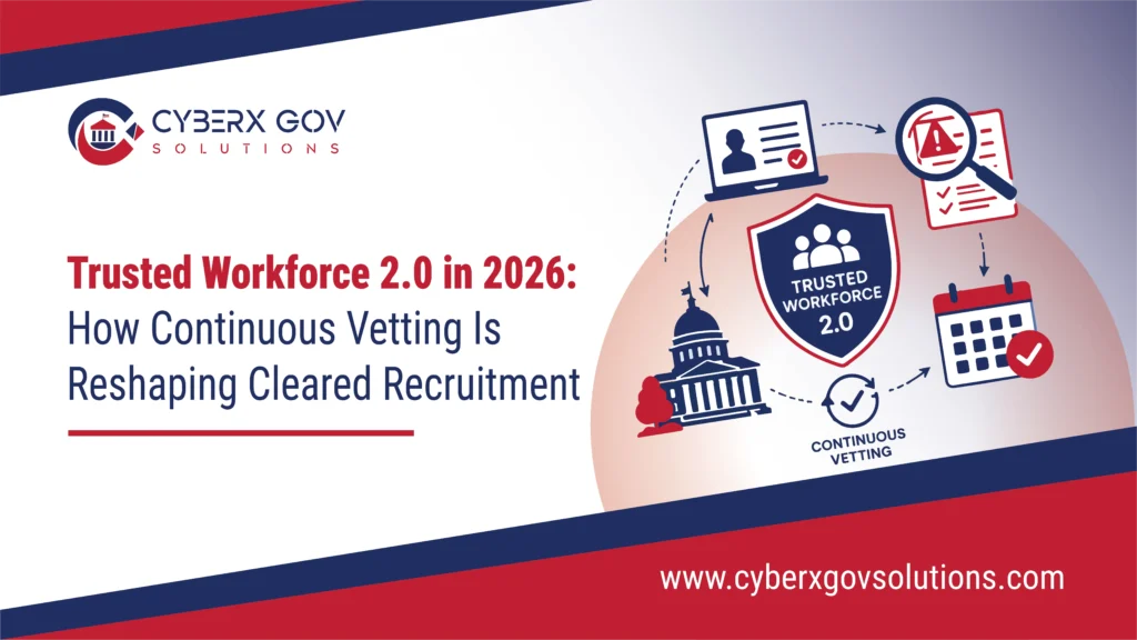 Continuous vetting under Trusted Workforce 2.0 reshaping cleared recruitment for federal contractors in 2026