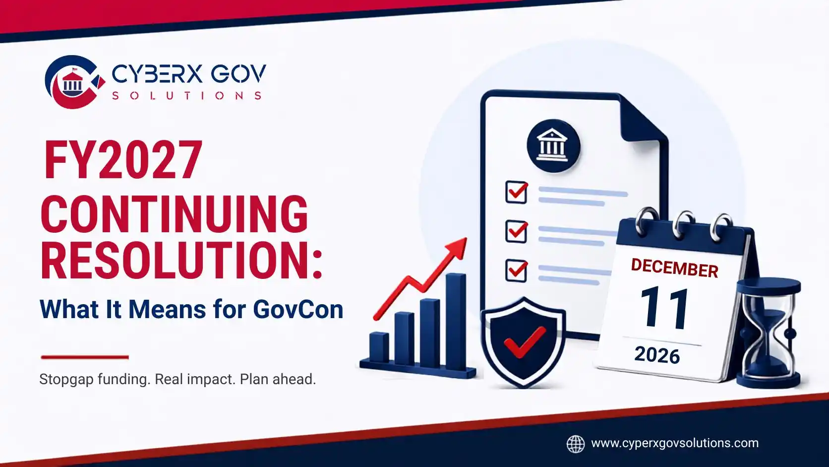 FY2027 continuing resolution keeping the federal government open and avoiding an October 2026 shutdown